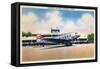 Chicago, Illinois - Transcontinental Airplane at Municipal Airport-Lantern Press-Framed Stretched Canvas