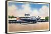 Chicago, Illinois - Transcontinental Airplane at Municipal Airport-Lantern Press-Framed Stretched Canvas