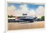 Chicago, Illinois - Transcontinental Airplane at Municipal Airport-Lantern Press-Framed Art Print