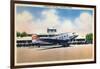 Chicago, Illinois - Transcontinental Airplane at Municipal Airport-Lantern Press-Framed Art Print