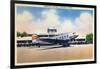 Chicago, Illinois - Transcontinental Airplane at Municipal Airport-Lantern Press-Framed Art Print