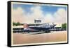 Chicago, Illinois - Transcontinental Airplane at Municipal Airport-Lantern Press-Framed Stretched Canvas