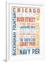 Chicago, Illinois - Typography (#2)-Lantern Press-Framed Art Print