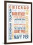 Chicago, Illinois - Typography (#2)-Lantern Press-Framed Art Print