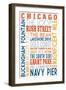 Chicago, Illinois - Typography (#2)-Lantern Press-Framed Art Print