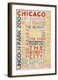 Chicago, Illinois - Typography-Lantern Press-Framed Art Print