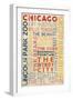 Chicago, Illinois - Typography-Lantern Press-Framed Art Print