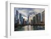 Chicago, Illinois, USA. The Chicago River with boats.-Brent Bergherm-Framed Photographic Print