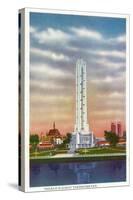 Chicago, Illinois - View of Texaco's Giant Thermometer, 1934 World's Fair-Lantern Press-Stretched Canvas