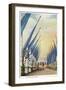 Chicago, Illinois - View of the Avenue of Flags, 1934 World's Fair-Lantern Press-Framed Art Print