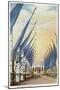 Chicago, Illinois - View of the Avenue of Flags, 1934 World's Fair-Lantern Press-Mounted Art Print