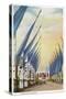 Chicago, Illinois - View of the Avenue of Flags, 1934 World's Fair-Lantern Press-Stretched Canvas