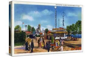 Chicago, Illinois - World's Fair; Enchanted Island-Lantern Press-Stretched Canvas