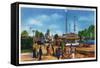 Chicago, Illinois - Worlds Fair; Enchanted Island Scene-Lantern Press-Framed Stretched Canvas