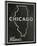 Chicago, Illinois-John Golden-Mounted Giclee Print