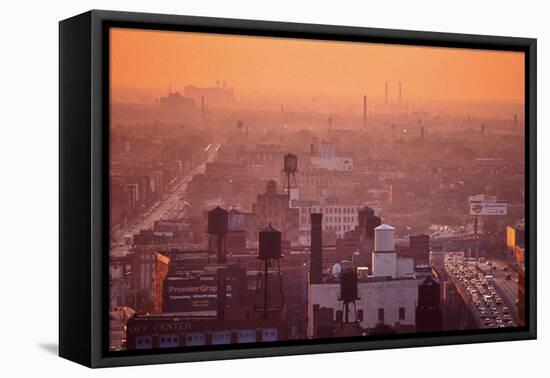 Chicago in 1989-Michael Reinhard-Framed Stretched Canvas