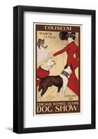 Chicago Kennel Club's dog show-George Ford Morris-Framed Art Print