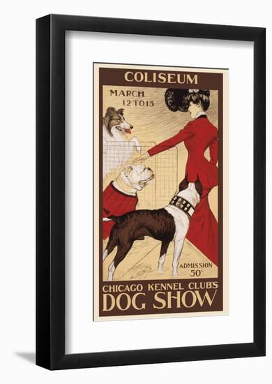 Chicago Kennel Club's dog show-George Ford Morris-Framed Art Print