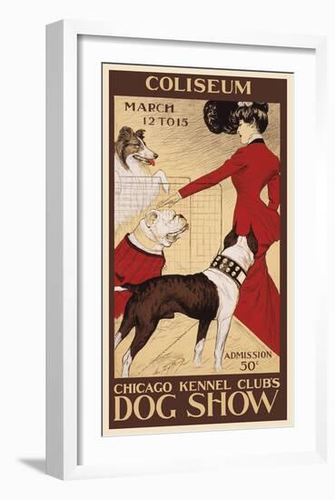 Chicago Kennel Club's dog show-George Ford Morris-Framed Art Print