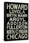 Chicago L Transit Stations Vintage Subway RetroMetro Travel Poster-null-Framed Stretched Canvas