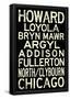 Chicago L Transit Stations Vintage Subway Travel Poster-null-Framed Poster