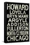 Chicago L Transit Stations Vintage Subway Travel Poster-null-Framed Stretched Canvas