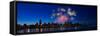 Chicago Lakefront Fireworks-Steve Gadomski-Framed Stretched Canvas