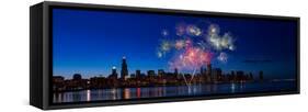 Chicago Lakefront Fireworks-Steve Gadomski-Framed Stretched Canvas