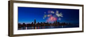 Chicago Lakefront Fireworks-Steve Gadomski-Framed Photographic Print