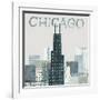 Chicago Landmarks I-Michael Mullan-Framed Art Print