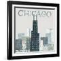 Chicago Landmarks I-Michael Mullan-Framed Art Print