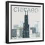 Chicago Landmarks I-Michael Mullan-Framed Art Print