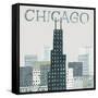 Chicago Landmarks I-Michael Mullan-Framed Stretched Canvas