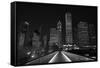 Chicago Lights BW-Steve Gadomski-Framed Stretched Canvas