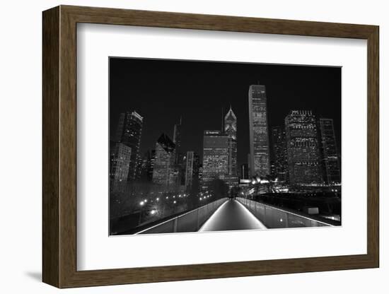 Chicago Lights BW-Steve Gadomski-Framed Photographic Print