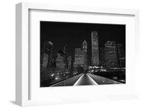 Chicago Lights BW-Steve Gadomski-Framed Photographic Print