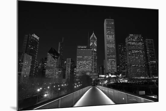 Chicago Lights BW-Steve Gadomski-Mounted Photographic Print