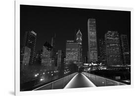 Chicago Lights BW-Steve Gadomski-Framed Photographic Print