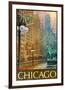 Chicago Lion-Chris Vest-Framed Premium Giclee Print