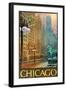 Chicago Lion-Chris Vest-Framed Art Print