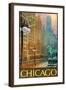 Chicago Lion-Chris Vest-Framed Art Print