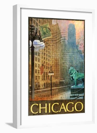 Chicago Lion-Chris Vest-Framed Art Print