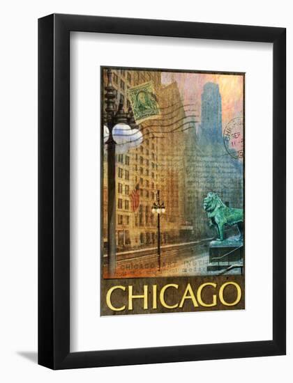 Chicago Lion-Chris Vest-Framed Art Print
