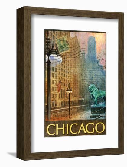 Chicago Lion-Chris Vest-Framed Art Print