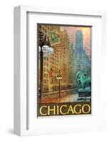 Chicago Lion-Chris Vest-Framed Art Print