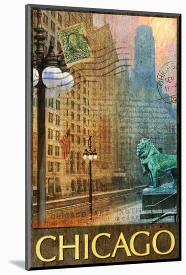 Chicago Lion-Chris Vest-Mounted Art Print