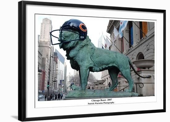 Chicago Lions In Chicago Bears Helmet-Patrick Warneka-Framed Photographic Print