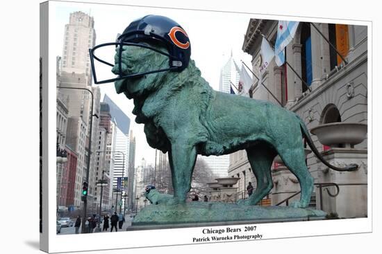 Chicago Lions In Chicago Bears Helmet-Patrick Warneka-Stretched Canvas