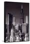 Chicago Loop Towers BW-Steve Gadomski-Framed Stretched Canvas