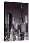 Chicago Loop Towers BW-Steve Gadomski-Stretched Canvas